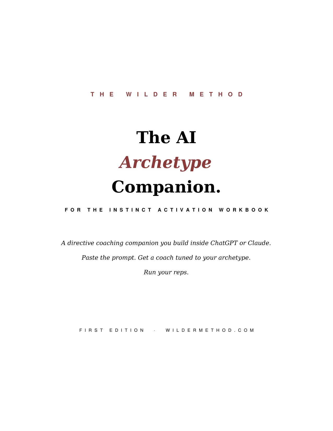 The AI Archetype Companion cover