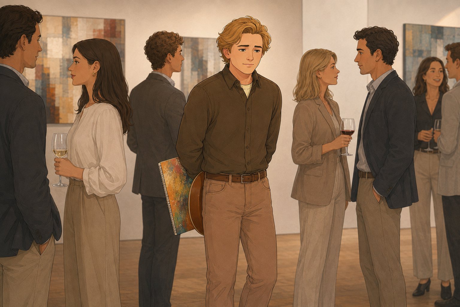 The Male Life Enthusiast hiding his music and blending into a neutral social group.